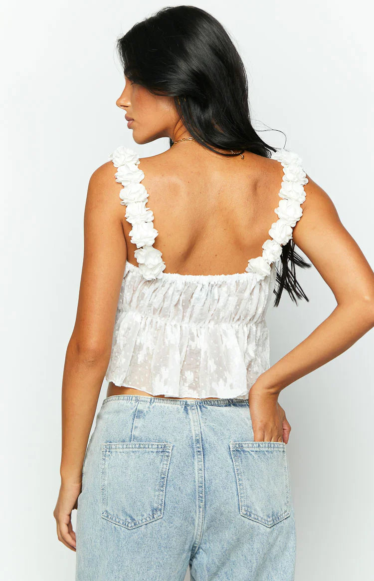 My Flower Top | White