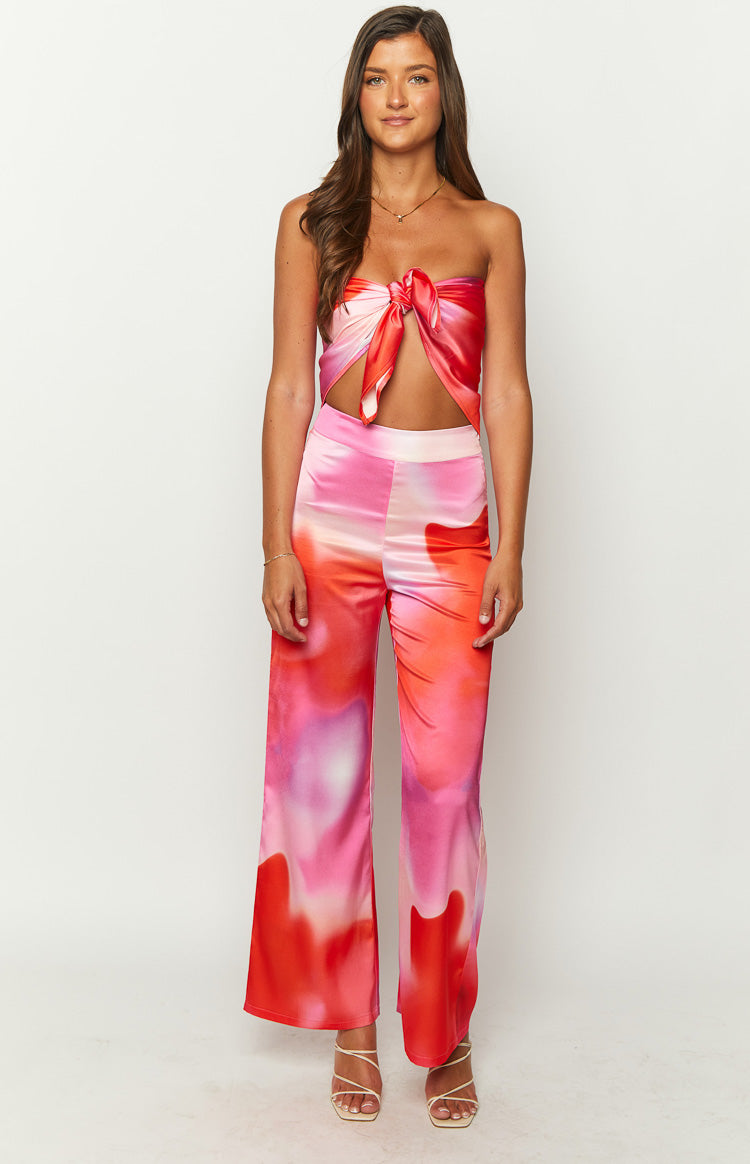 Mykonos Print Pants | Pink