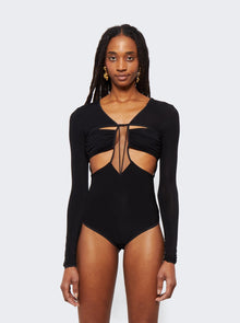 Women | Nensi Dojaka | Gathered Bra Long Sleeve Top | Black