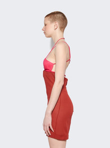 Women | Nensi Dojaka | U Wire Bra Mini Dress | Burnt Tangerine & Hot Pink
