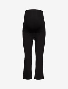 Neoprene Maternity Cropped Flare::Black::Main