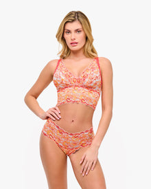 Orange Bralette - Never  Say Never Ombre Plungie Longline Bralette