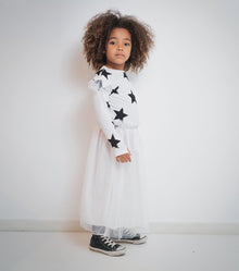 Kid | Star Tulle Dress | White