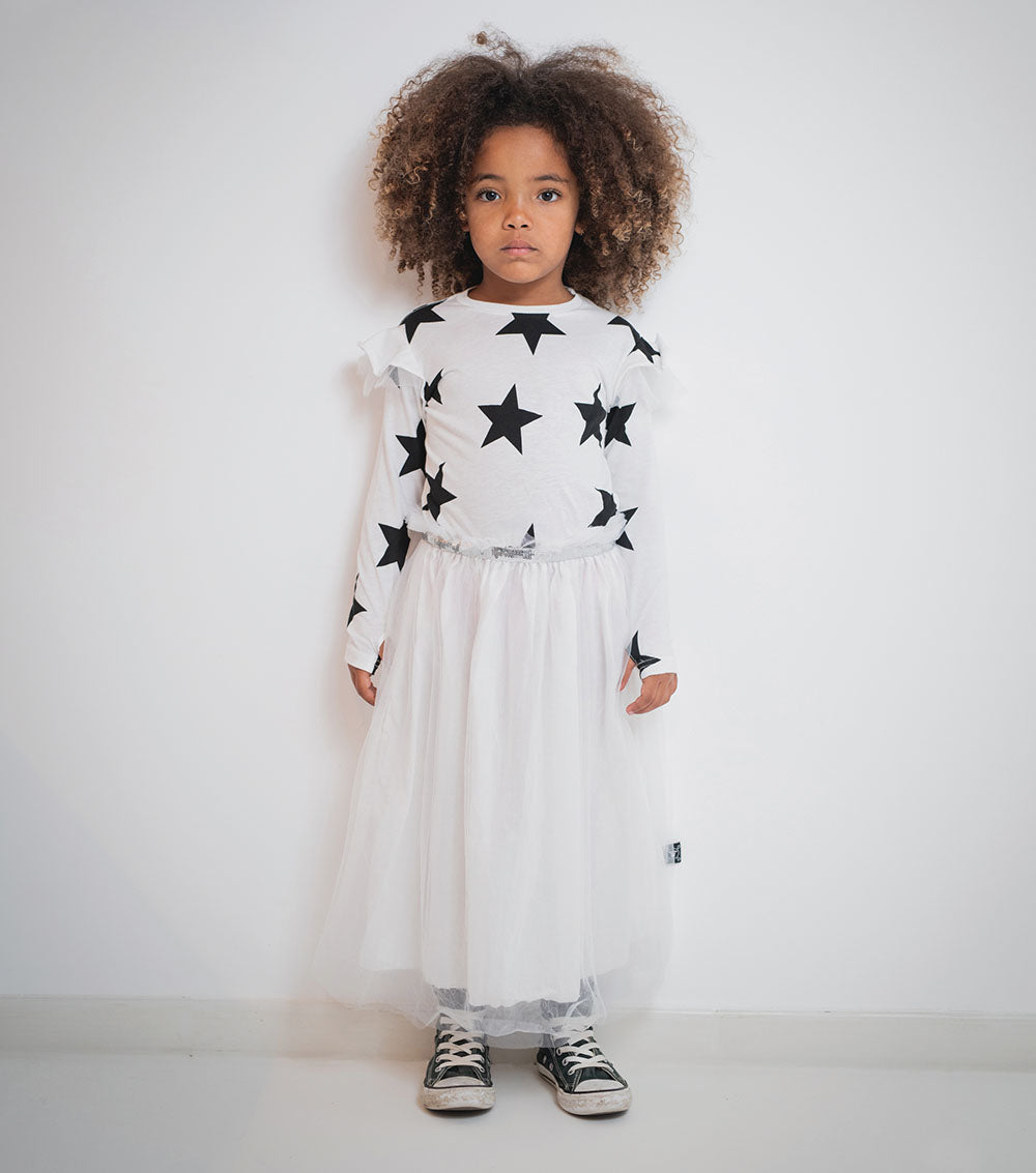Kid | Star Tulle Dress | White