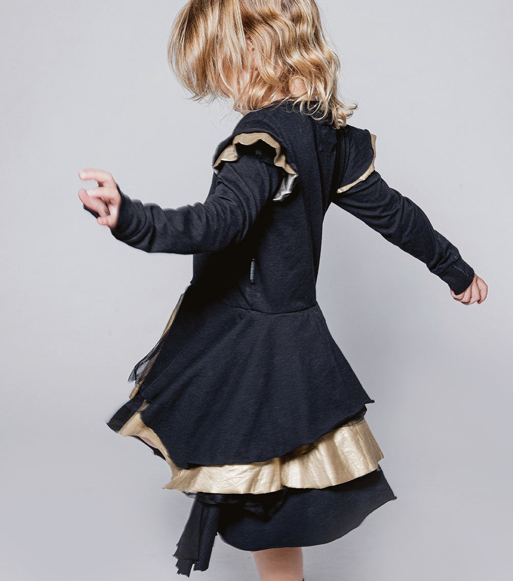 Kid | Bling Layered Dress | Black