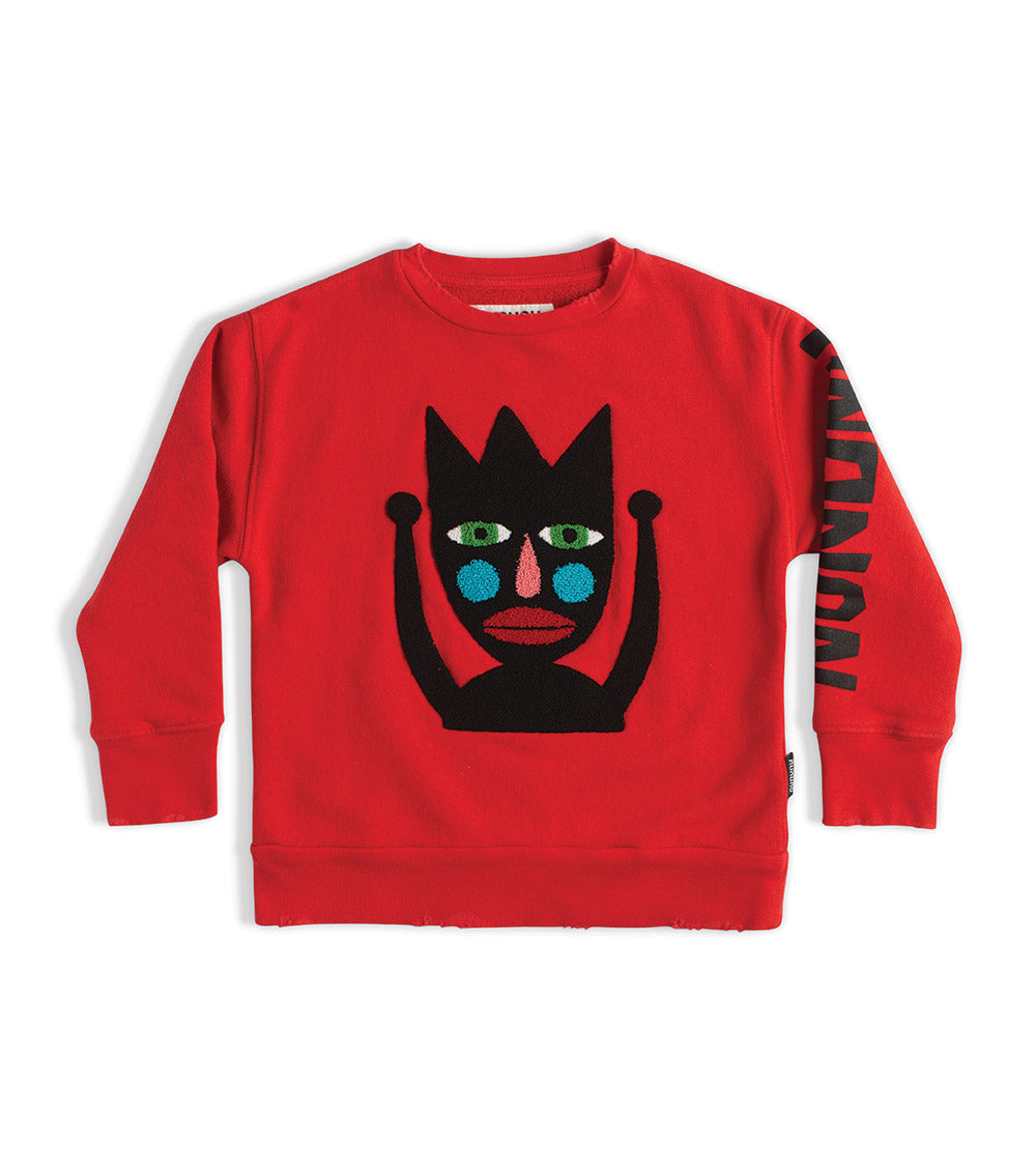 Kid | Crown Jester Sweatshirt | Red