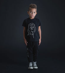 Kid | Embroidered Chewbacca T-Shirt | Black