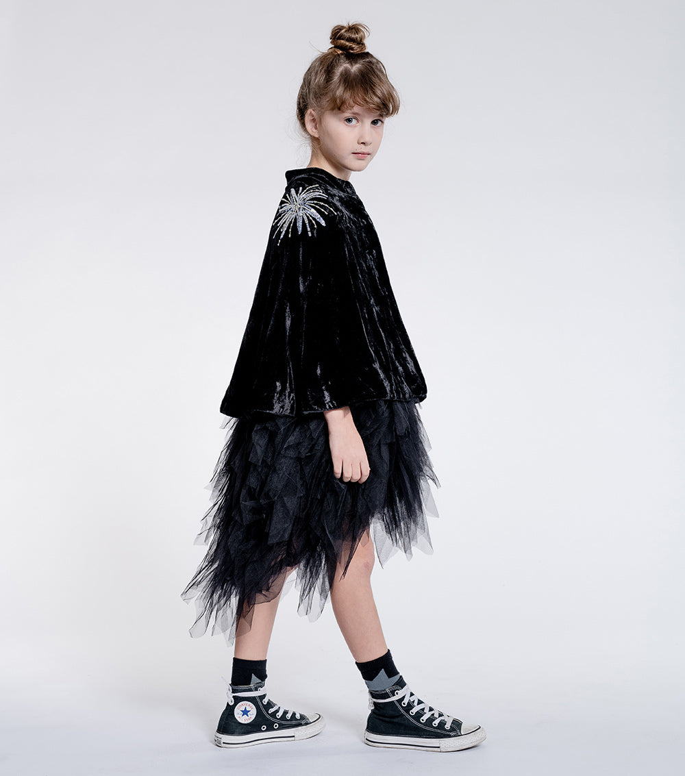 Kid | Drama Much? Velvet Cape | Black