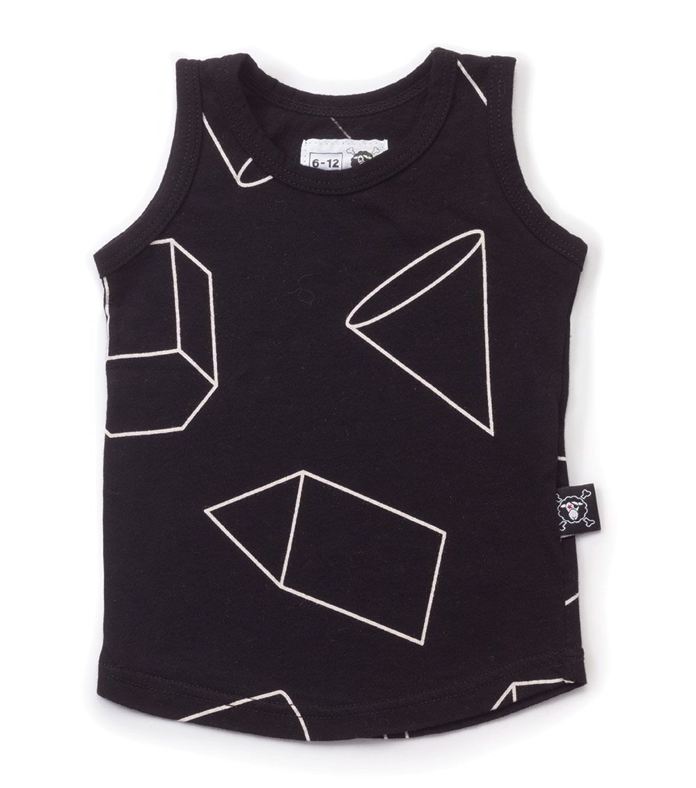 Kid | Geometric Tank Top | Black