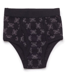 Kid | All Over Skull Boys Underwear | Black x Grey x White