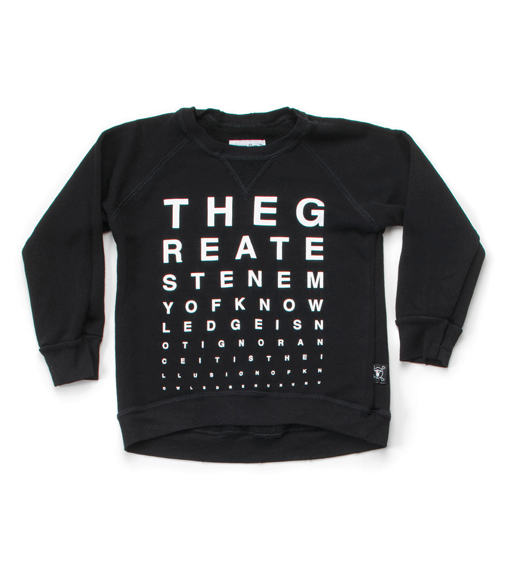 Kid | Vision Test Sweatshirt | Black