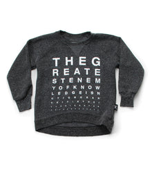 Kid | Vision Test Sweatshirt | Charcoal Grey