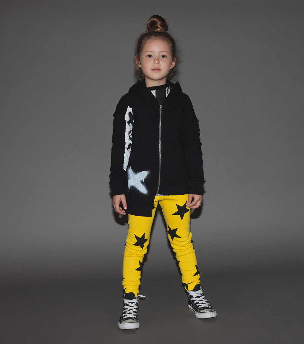 Kid | Star Leggings | Lava Yellow