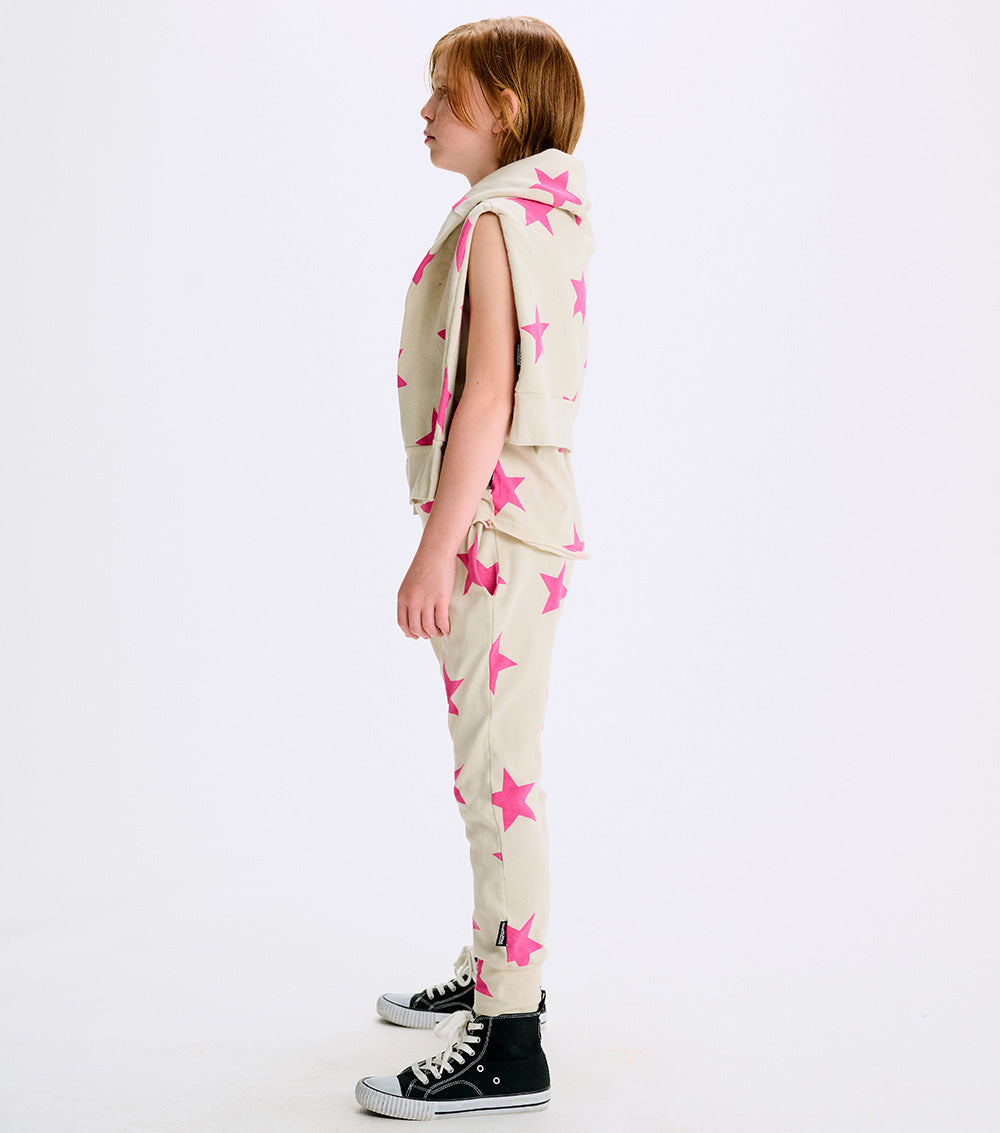 Unisex | Light Star Baggy Pants | Smokey Natural x Hot Pink