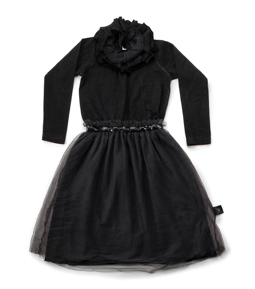Kid | Victorian Tulle Dress | Dyed Black