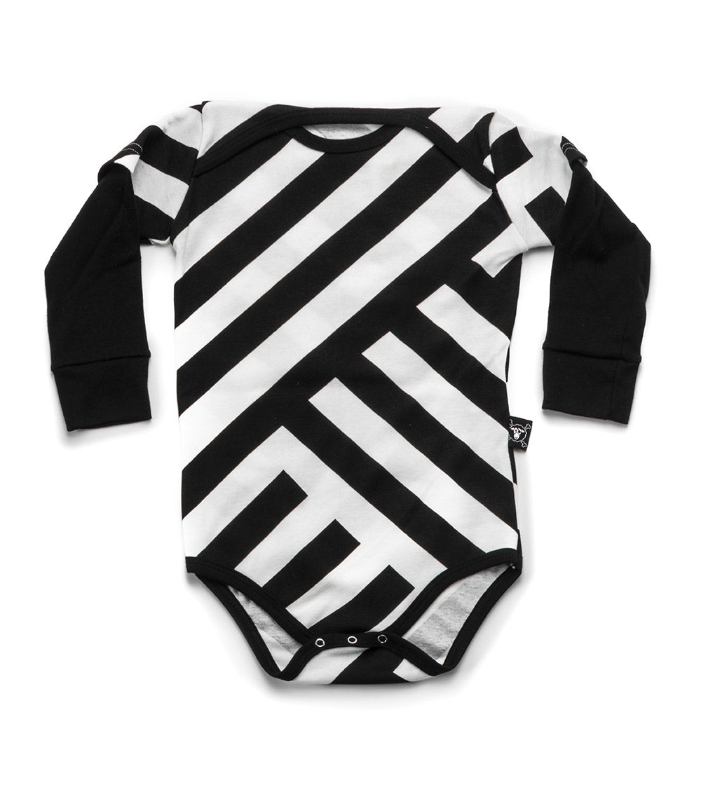 Kid | Striped Onesie | Black