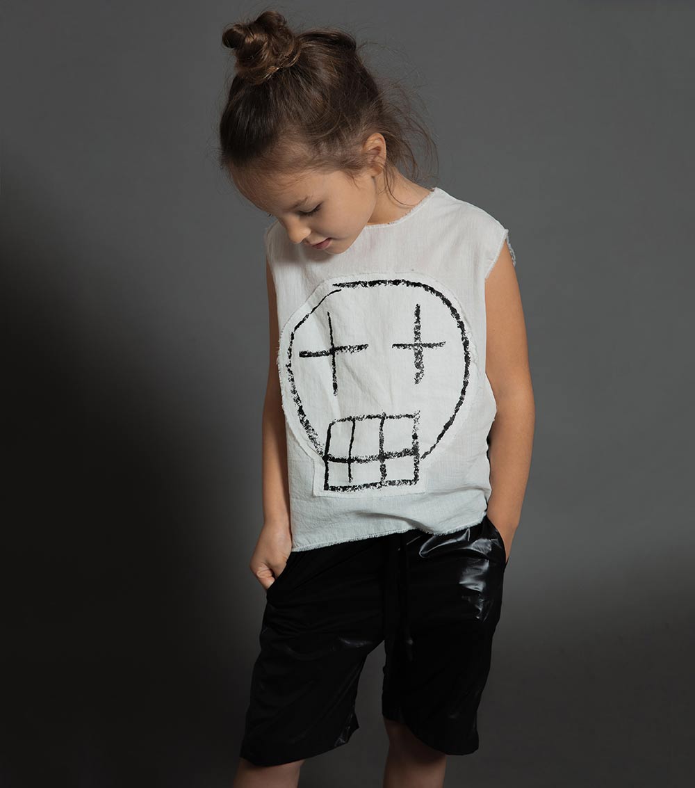 Kid | Patched Voile Shirt | White