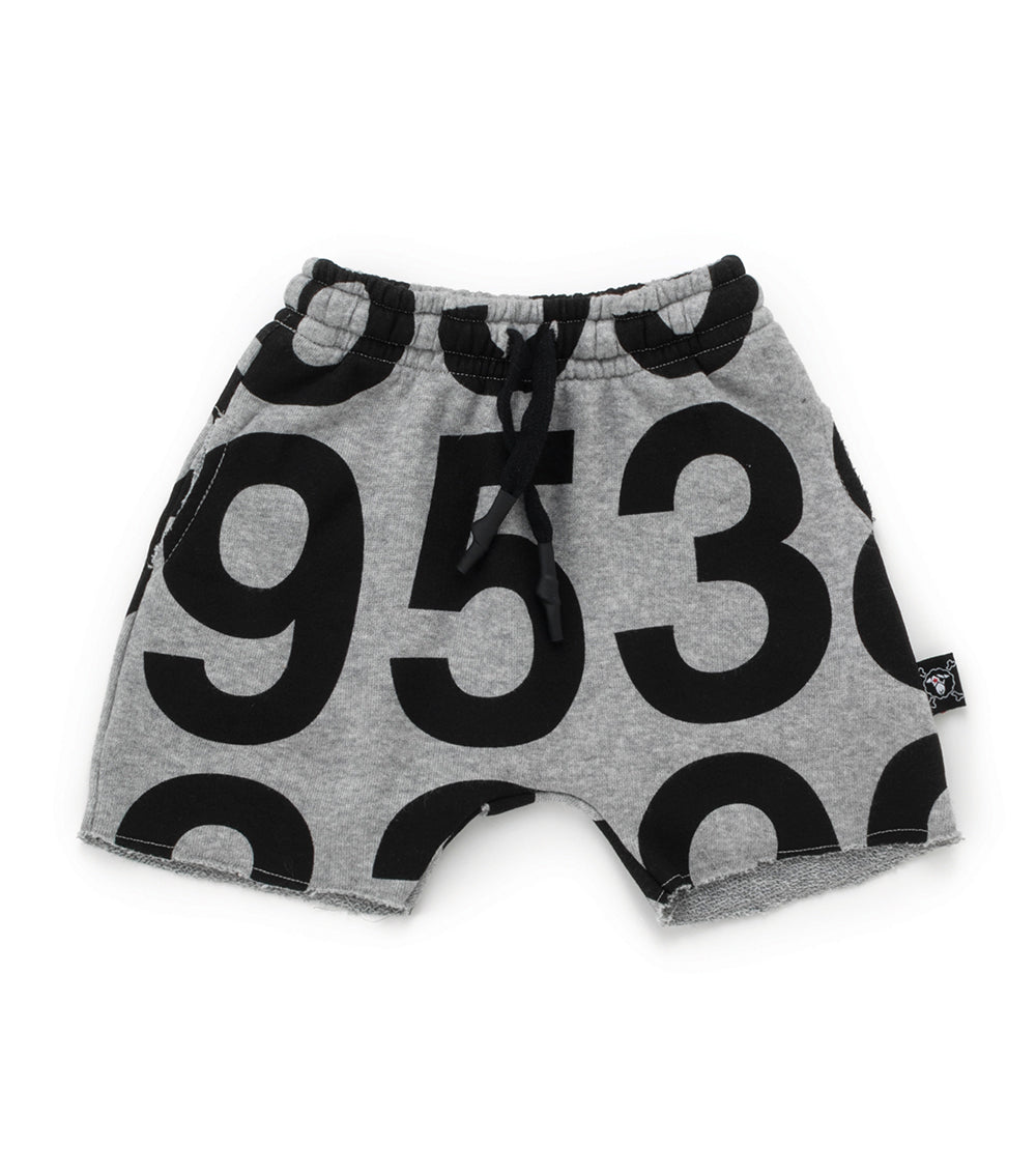 Kid | Numbered Sweatshorts | Heather Grey