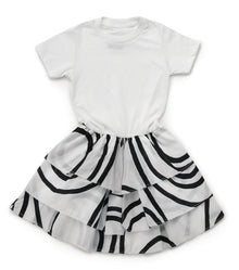 Kid | Layered Circle Dress | White