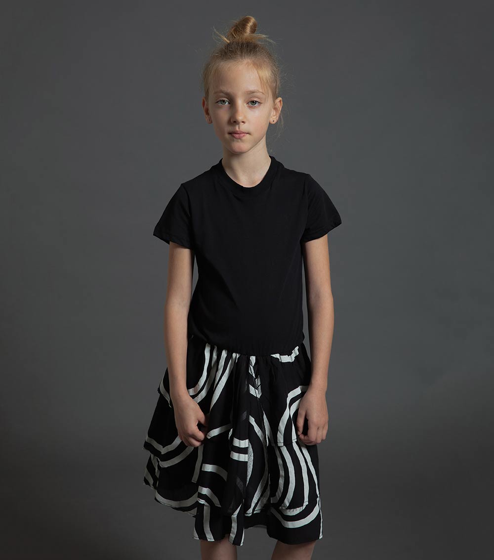 Kid | Layered Circle Dress | White