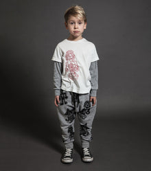Kid | Tribal Dancers Shirt | White x Red