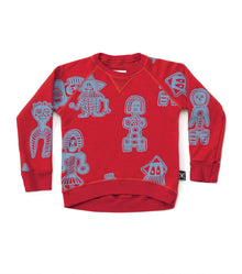 Kid | Tribal Dancers Sweatshirt | Red