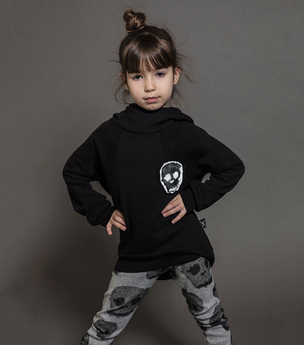 Kid | Water Skull Leggings | Heather Grey