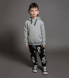 Kid | Fluffy Torn Hoodie | Heather Grey