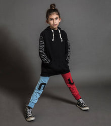 Kid | Fluffy Torn Hoodie | Black