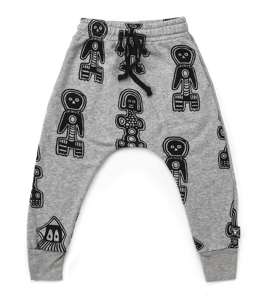 Kid | Tribal Dancers Baggy Pants | Heather Grey