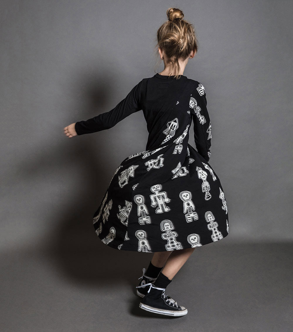 Kid | Tribal Dancers 360 Dress | Black