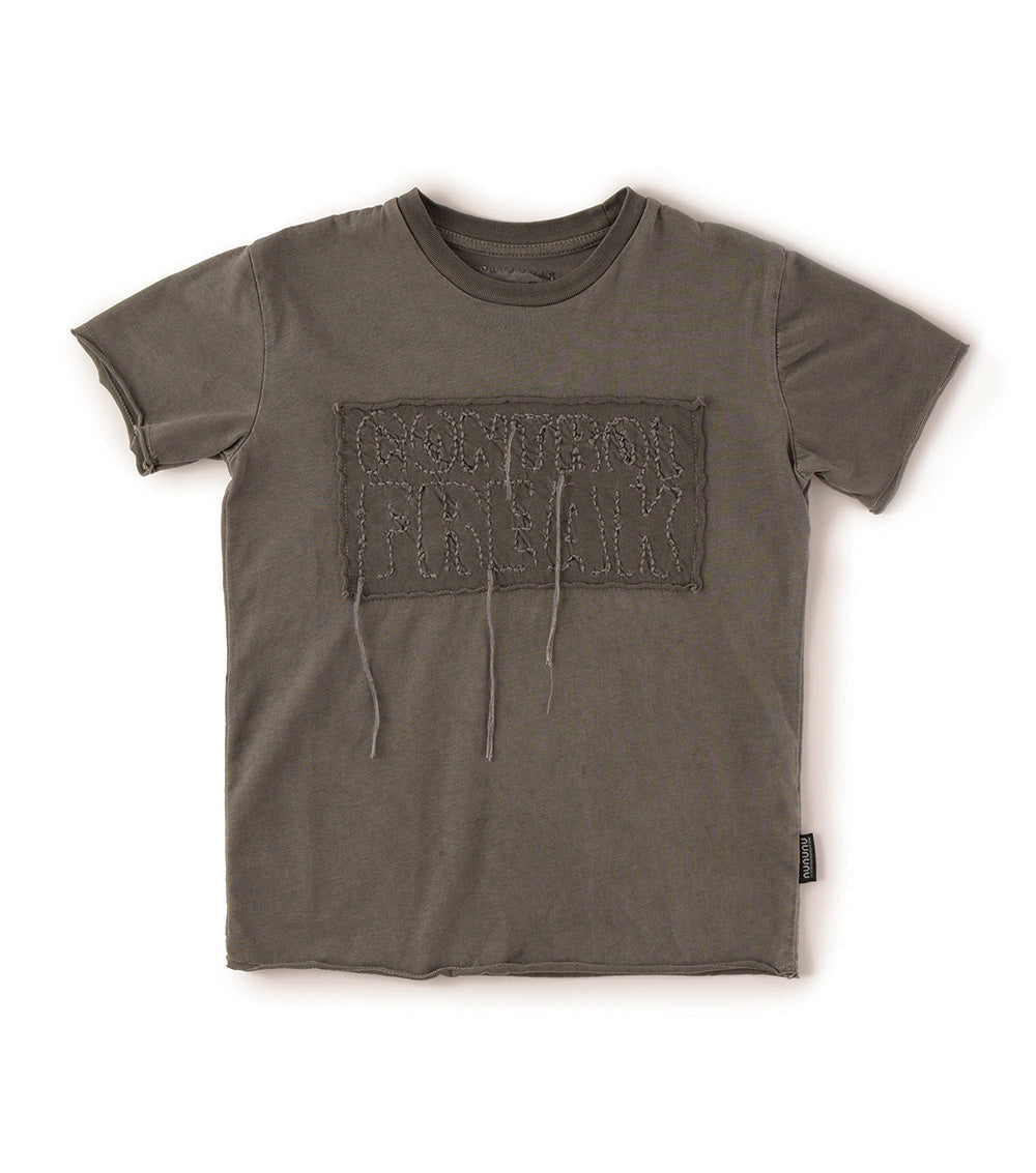 Kid | Embroidered T-Shirt | Vintage Grey