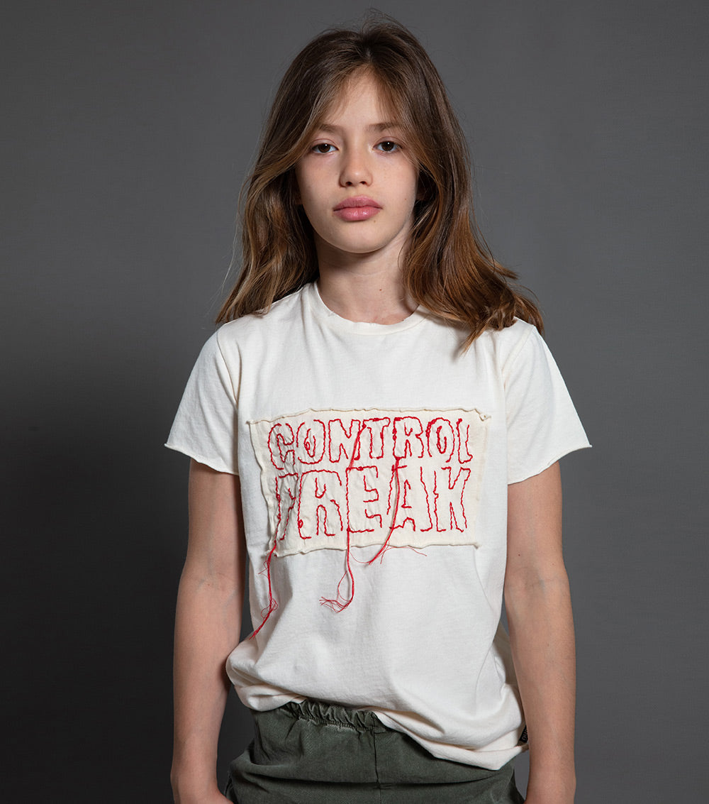 Kid | Embroidered T-Shirt | Natural