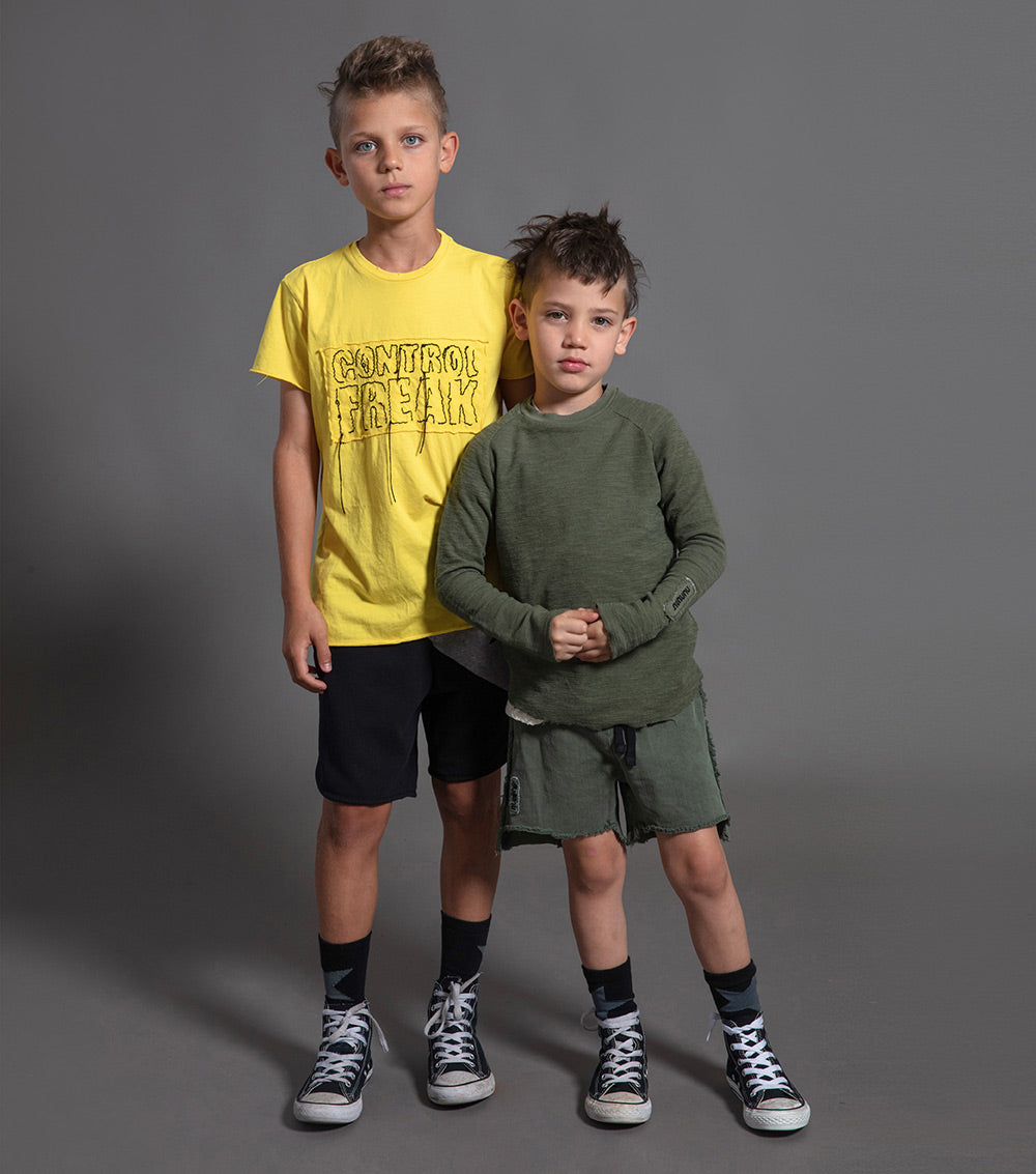 Kid | Embroidered T-Shirt | Vintage Grey