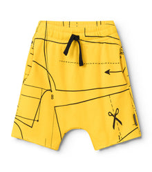 Kid | Sewing Pattern Sweatshorts | Lava Yellow