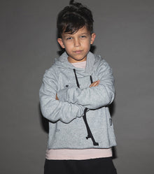 Kid | Distressed Hoodie | Heather Grey