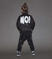 Kid | Sprayed No! Down Bomber Jacket | Black