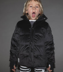 Kid | Velvety Down Jacket | Black