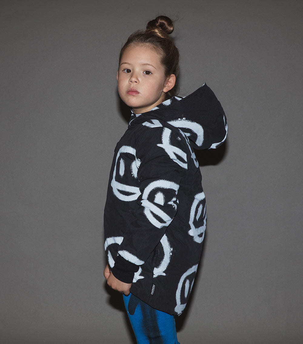 Kid | Sprayed Smiles Down Jacket | Black
