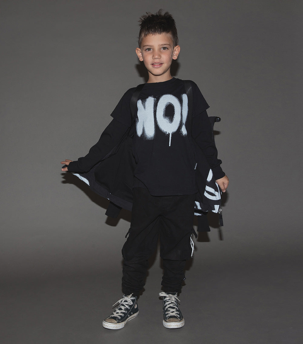 Kid | Patch Cargo Pants | Black