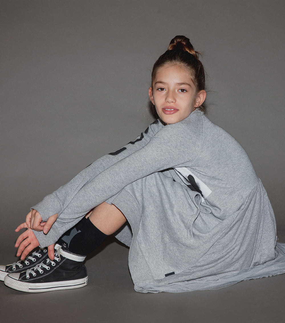 Kid | Total Elements Kangaroo Dress | Heather Grey
