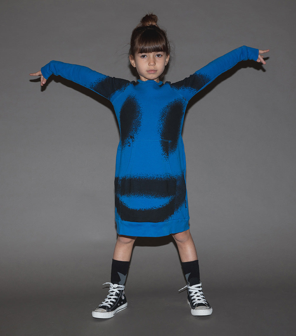 Kid | Sprayed Smiles A Dress | Blue