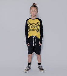 Kid | Masking Tape Skull Shirt | Black