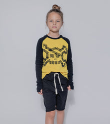Kid | Masking Tape Skull Shirt | Black