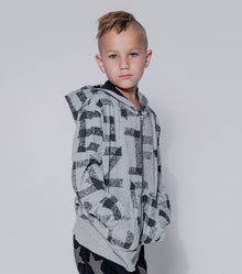 Kid | Masking Tape Light Zip Hoodie | Powder Pink