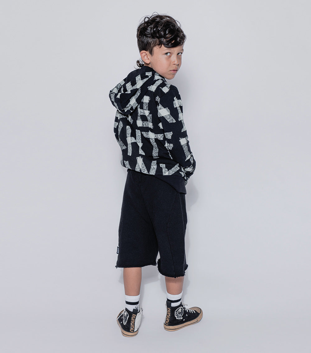 Kid | Masking Tape Light Zip Hoodie | Heather Grey