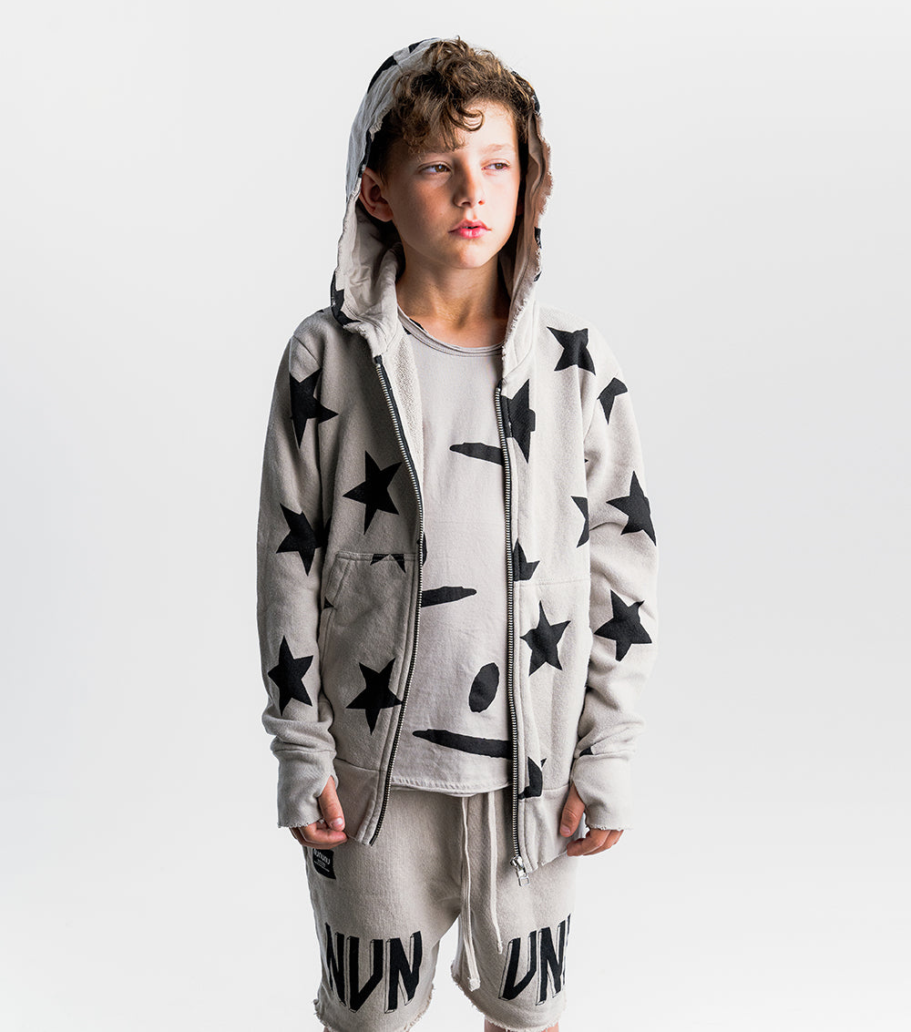 Unisex | Star Light Zip Hoodie | Smokey Grey