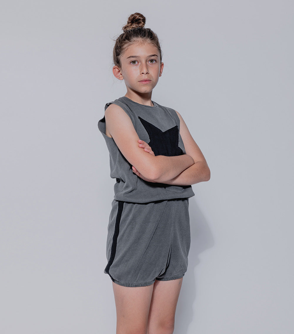 Kid | Star Patch Yoga Overall | Blue