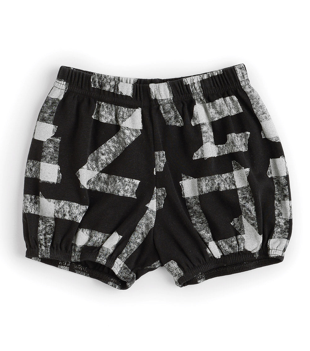 Kid | Masking Tape Yoga Shorts | Black