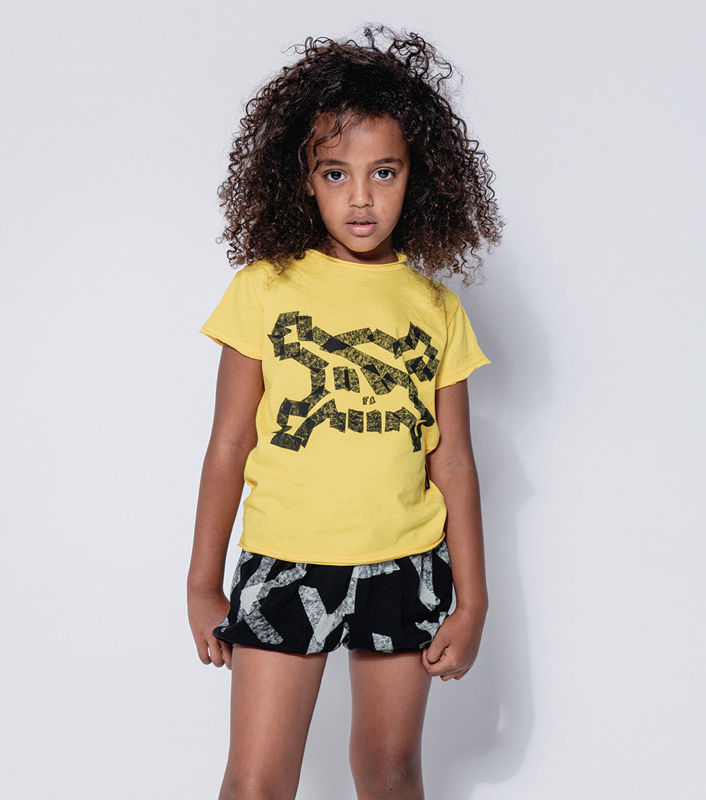 Kid | Masking Tape Yoga Shorts | Black